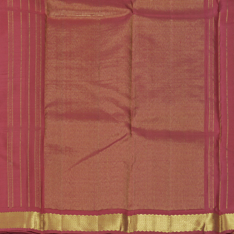 Hayagrivas Handloom Golden Orange Kanjivaram Silk Saree with Maroon Border KBF921H1-1