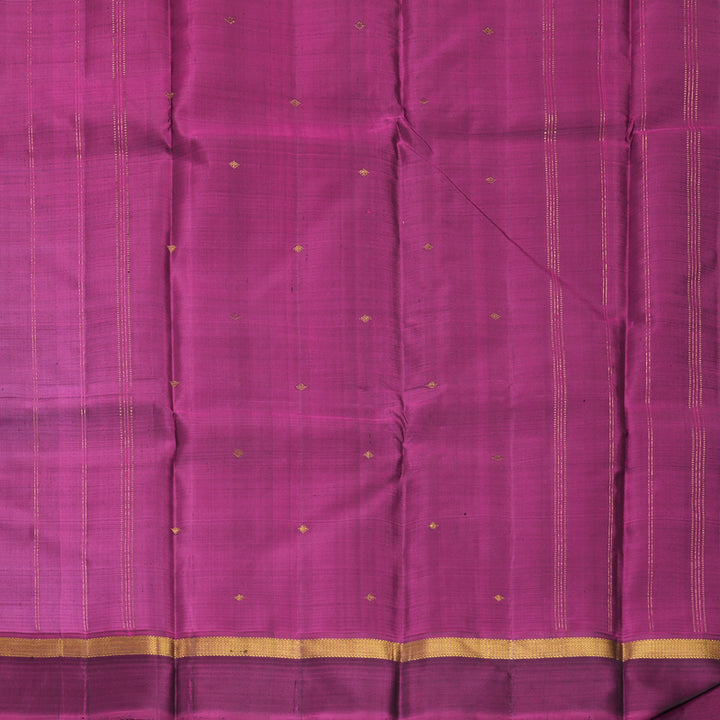 Hayagrivas Handloom MS Blue Kanjivaram Silk Saree with Purple Border KBF921H2-1