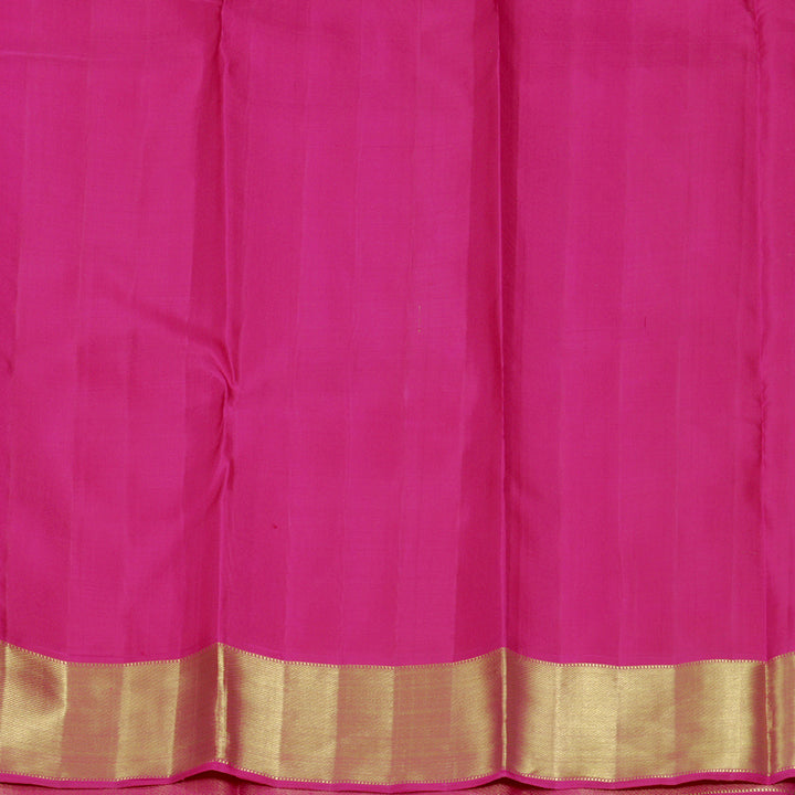 Hayagrivas Handloom Fanta Orange Kanjivaram Silk Saree with Rani Pink Border KBF922H2-1
