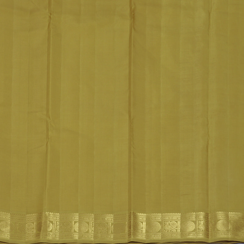 Hayagrivas Handloom Kanakambaram Orange Kanjivaram Silk Saree with Sampanga Yellow Border KBF922H3-1