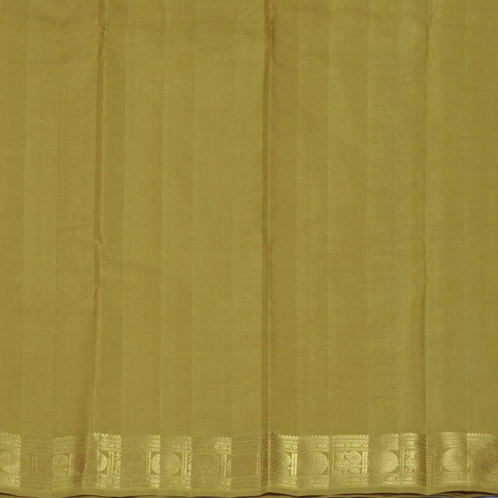 Hayagrivas Handloom Kanakambaram Orange Kanjivaram Silk Saree with Sampanga Yellow Border KBF922H3-1