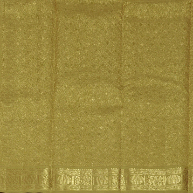 Hayagrivas Handloom Kanakambaram Orange Kanjivaram Silk Saree with Sampanga Yellow Border KBF922H3-1