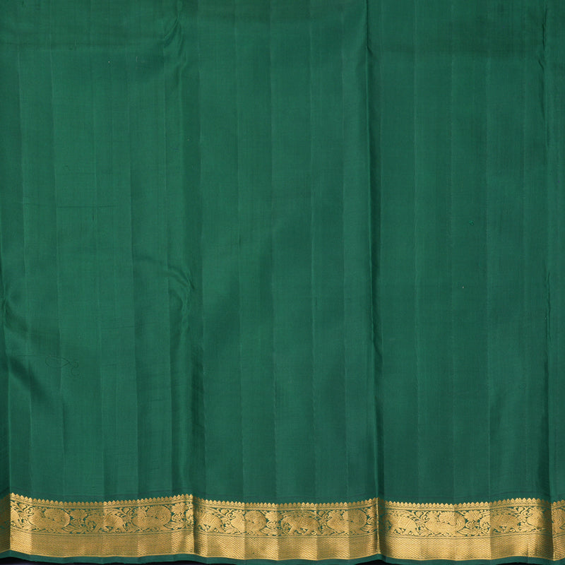 Hayagrivas Handloom Violet Kanjivaram Silk Saree with Dark Green Border KBF922H3-2