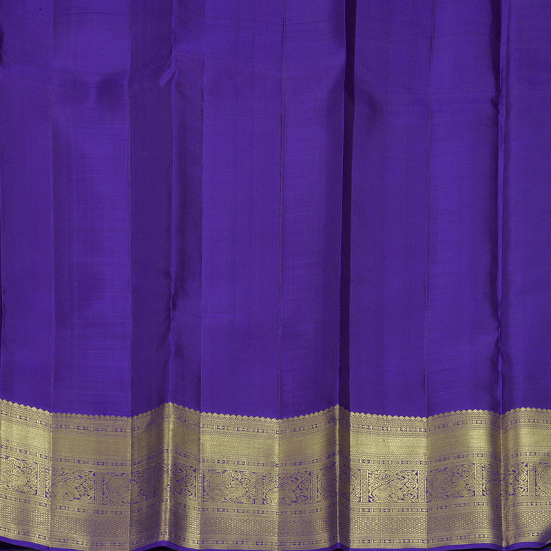Hayagrivas Handloom Red Kanjivaram Silk Saree with Purple Border KBF923H1-2