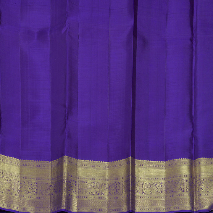 Hayagrivas Handloom Red Kanjivaram Silk Saree with Purple Border KBF923H1-2