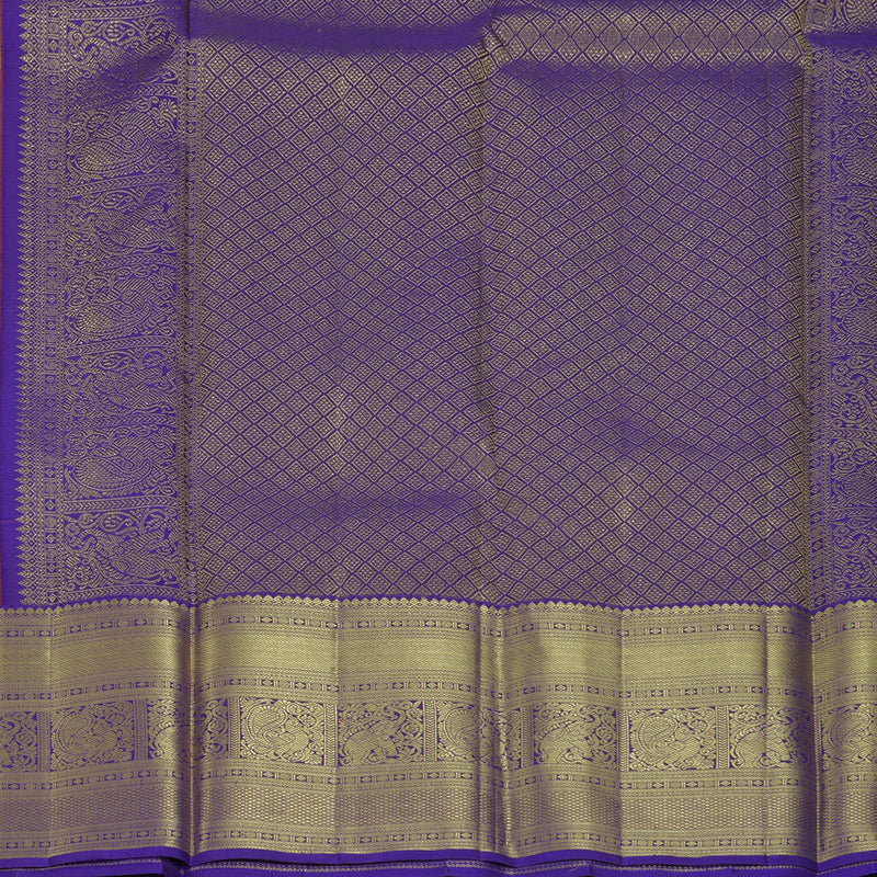 Hayagrivas Handloom Red Kanjivaram Silk Saree with Purple Border KBF923H1-2