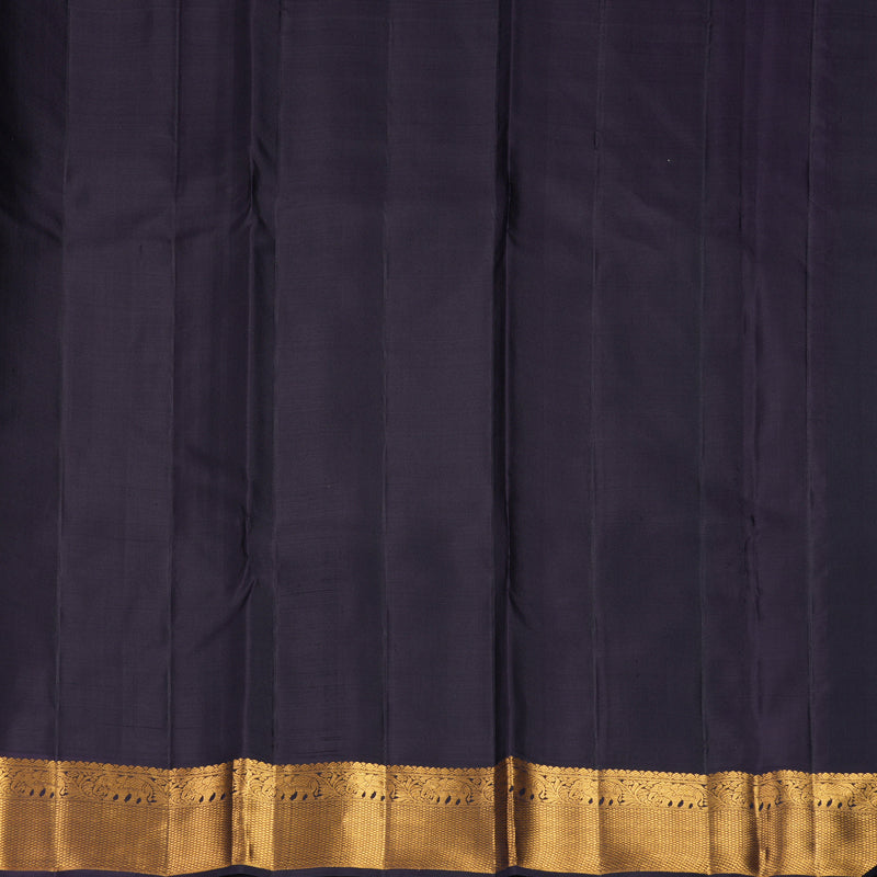 Hayagrivas Handloom Pastel Green Kanjivaram Silk Saree with Deep Jamun Border KBF923H2-1