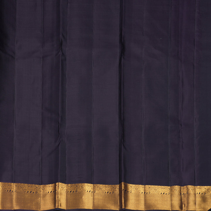 Hayagrivas Handloom Pastel Green Kanjivaram Silk Saree with Deep Jamun Border KBF923H2-1
