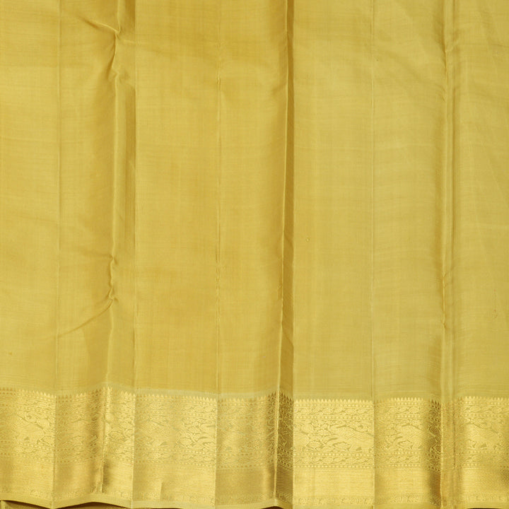 Hayagrivas Handloom Sandal Kanjivaram Silk Saree with Sage Green Border KBF923H3-1