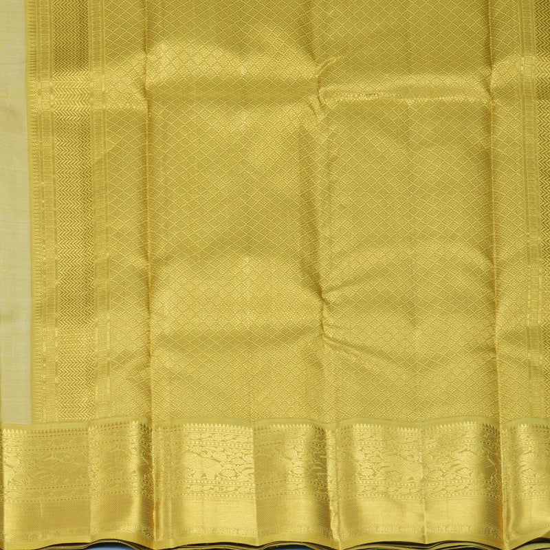 Hayagrivas Handloom Sandal Kanjivaram Silk Saree with Sage Green Border KBF923H3-1