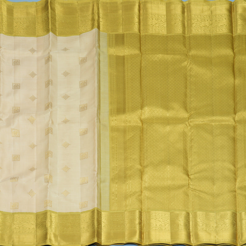Hayagrivas Handloom Sandal Kanjivaram Silk Saree with Sage Green Border KBF923H3-1