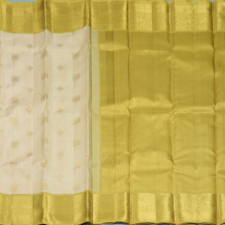 Hayagrivas Handloom Sandal Kanjivaram Silk Saree with Sage Green Border KBF923H3-1