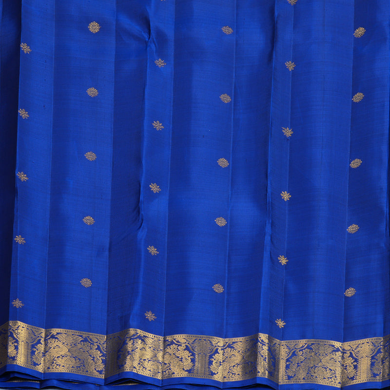 Hayagrivas Handloom Royal Blue Kanjivaram Silk Saree KBF924H1-1