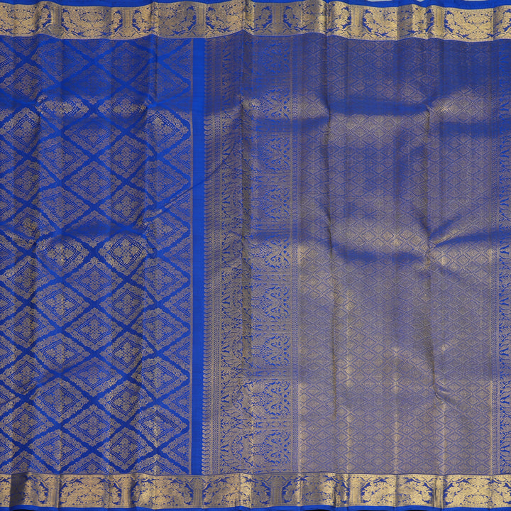 Hayagrivas Handloom Royal Blue Kanjivaram Silk Saree KBF924H1-1