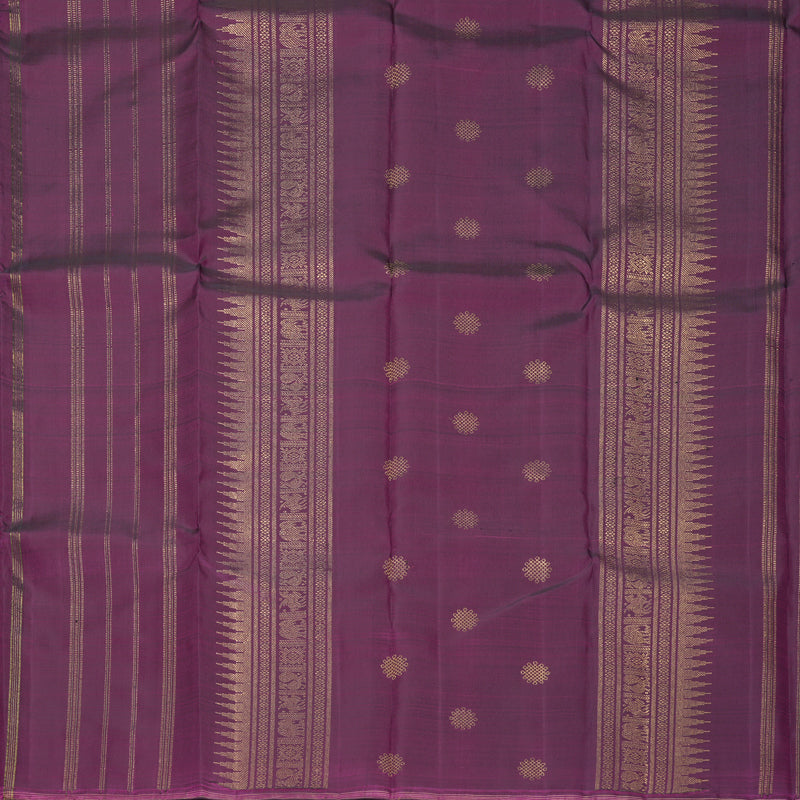 Hayagrivas Handloom Purple Kanjivaram Silk Saree KBF929I2-1