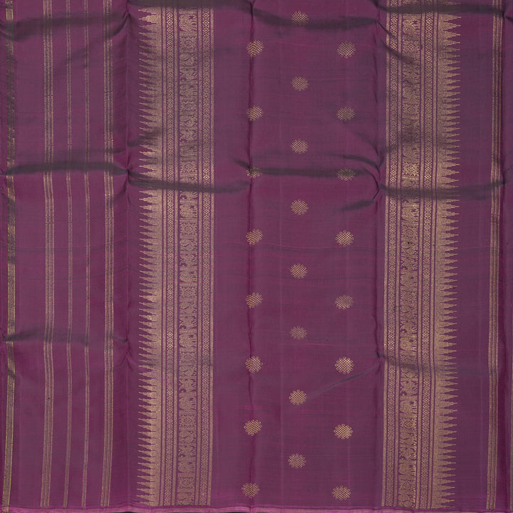 Hayagrivas Handloom Purple Kanjivaram Silk Saree KBF929I2-1