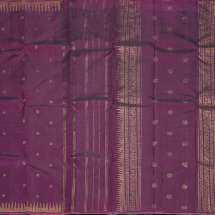 Hayagrivas Handloom Purple Kanjivaram Silk Saree KBF929I2-1