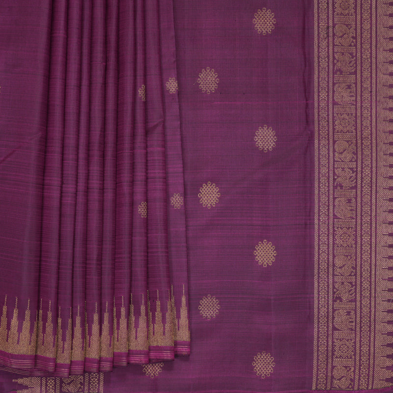 Hayagrivas Handloom Purple Kanjivaram Silk Saree KBF929I2-1