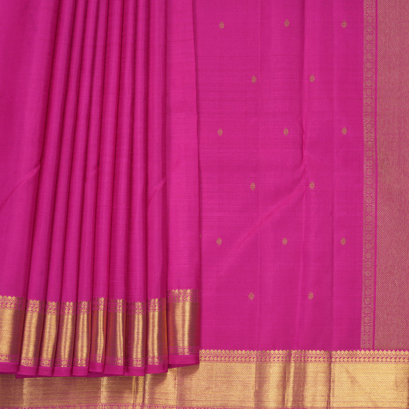 Hayagrivas Handloom Rani Pink Kanjivaram Silk Saree KBF929I4-1