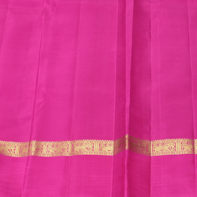 Hayagrivas Handloom Purple Kanjivaram Silk Saree with Rani Pink Border KBF929I6-1