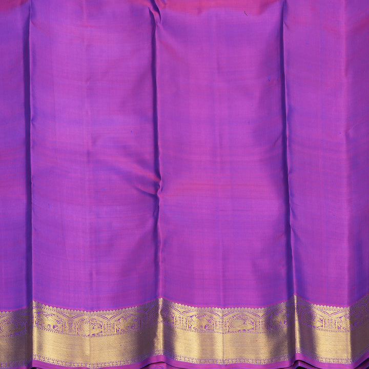 Hayagrivas Handloom Mayilkazhuthu Kanjivaram Silk Saree with Purple Border KBF932I1-1