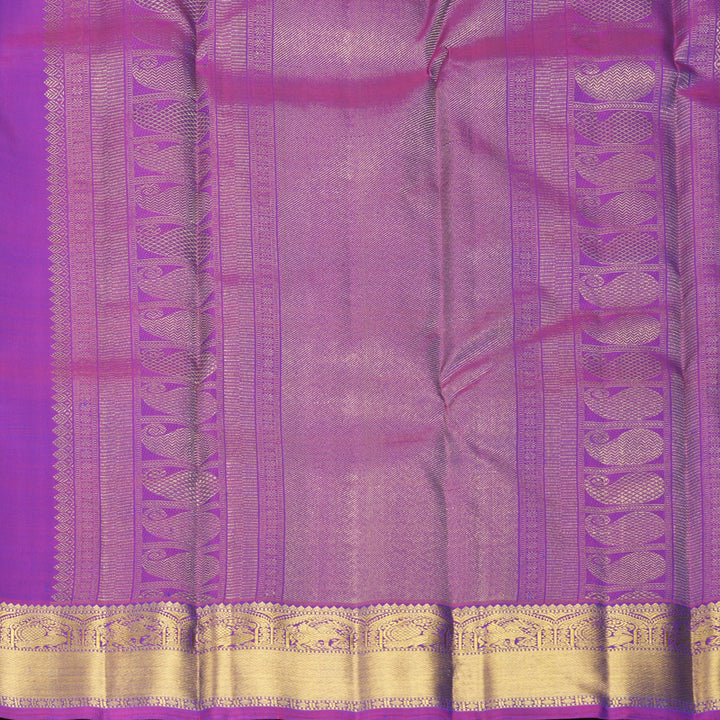 Hayagrivas Handloom Mayilkazhuthu Kanjivaram Silk Saree with Purple Border KBF932I1-1