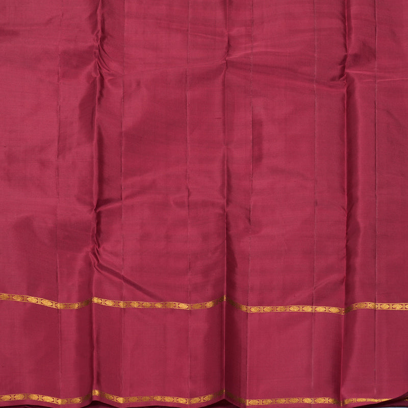 Hayagrivas Handloom Maroon &amp; Manthalir Stripes Kanjivaram Silk Saree with Maroon Border KBF934I1-1