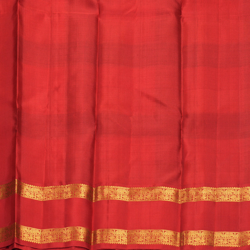 Hayagrivas Handloom Multicolour Checks Kanjivaram Silk Saree with Red Border KBF935I7-1