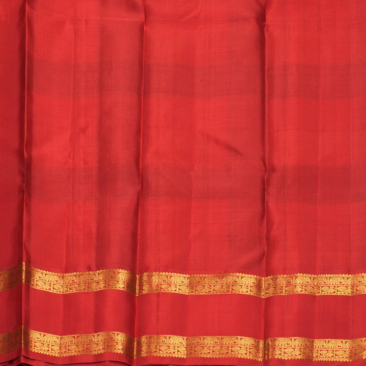 Hayagrivas Handloom Multicolour Checks Kanjivaram Silk Saree with Red Border KBF935I7-1