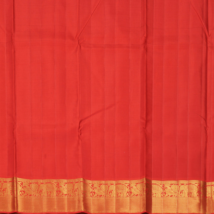 Hayagrivas Handloom Black Kanjivaram Silk Saree with Red Border KBF936I1-2