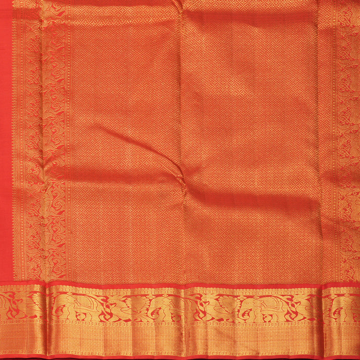 Hayagrivas Handloom Black Kanjivaram Silk Saree with Red Border KBF936I1-2