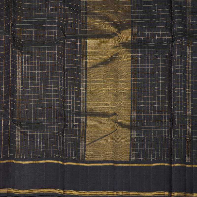 Hayagrivas Handloom Multicolour Stripes Kanjivaram Silk Saree with Deep Jamun Border KBF937I2-1