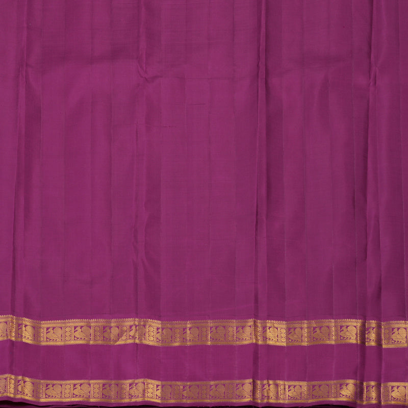 Hayagrivas Handloom Navy Blue Kanjivaram Silk Saree with Purple Border KBF93D1-2