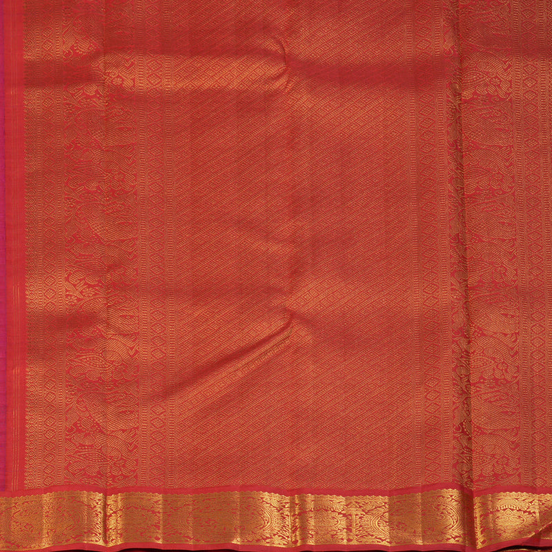 Hayagrivas Handloom Vadamalli Kanjivaram Silk Saree with Red Border KBF93D3-2