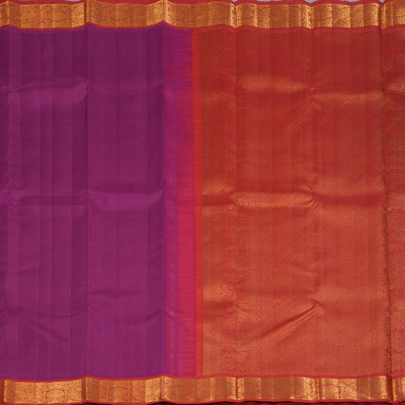 Hayagrivas Handloom Vadamalli Kanjivaram Silk Saree with Red Border KBF93D3-2