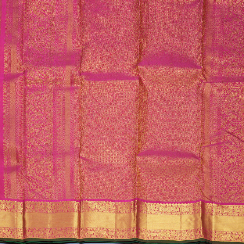 Hayagrivas Handloom Rani Pink Kanjivaram Silk Saree KBF943I5-1