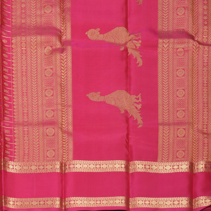Hayagrivas Handloom Pink Kanjivaram Silk Saree KBF950I5-1
