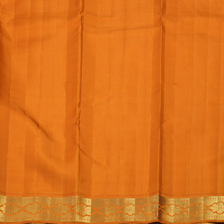 Hayagrivas Handloom Onion Pink Kanjivaram Silk Saree with Orange Border KBF95D2-1