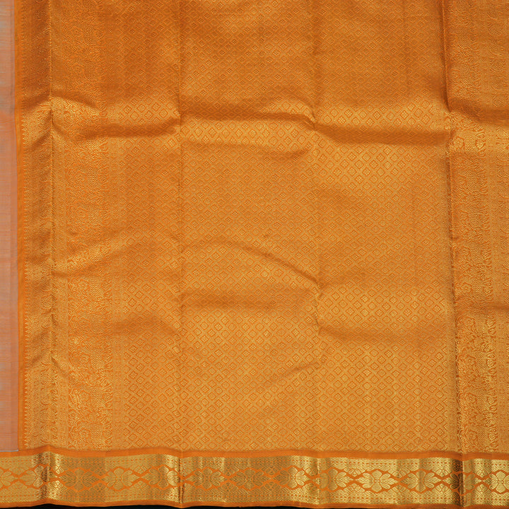 Hayagrivas Handloom Onion Pink Kanjivaram Silk Saree with Orange Border KBF95D2-1
