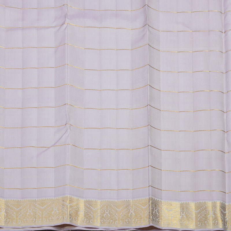 Hayagrivas Handloom Beige Kanjivaram Silk Saree with Lilac Border KBF95D4-1