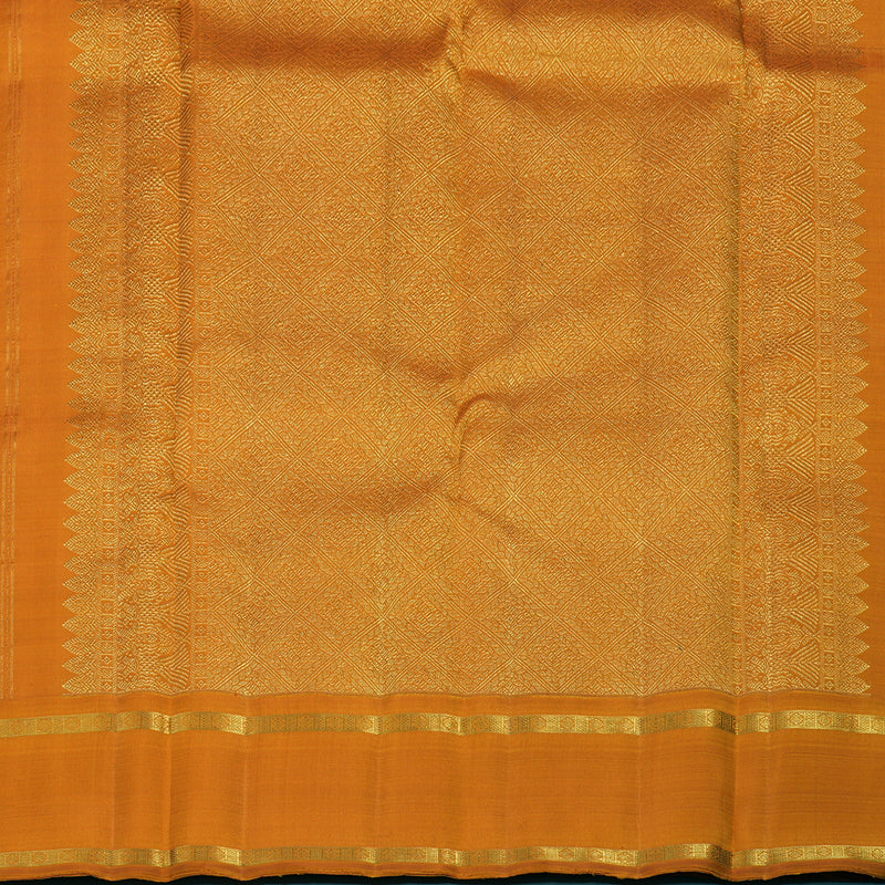 Hayagrivas Handloom Orange Kanjivaram Silk Saree KBF95D5-1