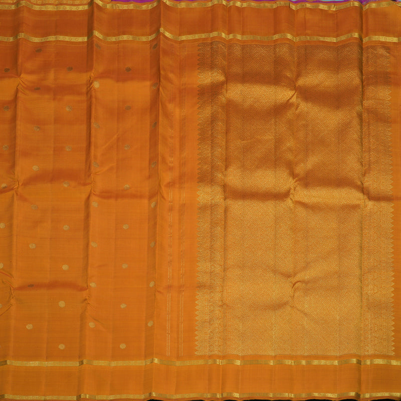 Hayagrivas Handloom Orange Kanjivaram Silk Saree KBF95D5-1
