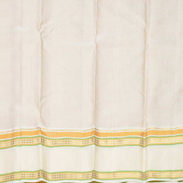 Hayagrivas Handloom Red Kanjivaram Silk Saree with Half-White Border KBF965I2-1