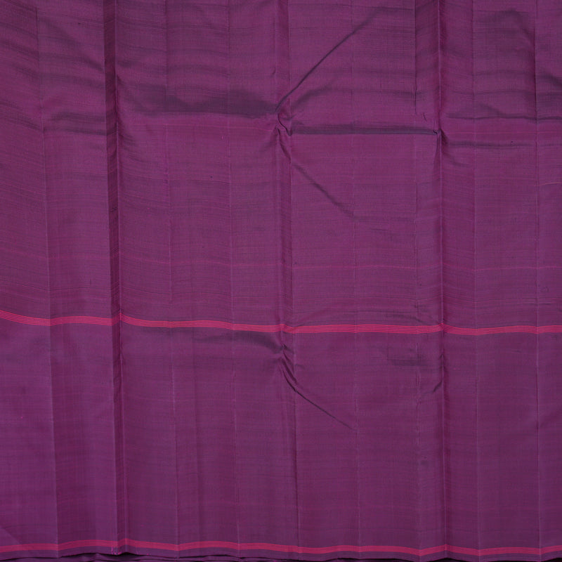 Hayagrivas Handloom Lemeon Yellow Kanjivaram Silk Saree with Purple Border KBF965I6-1