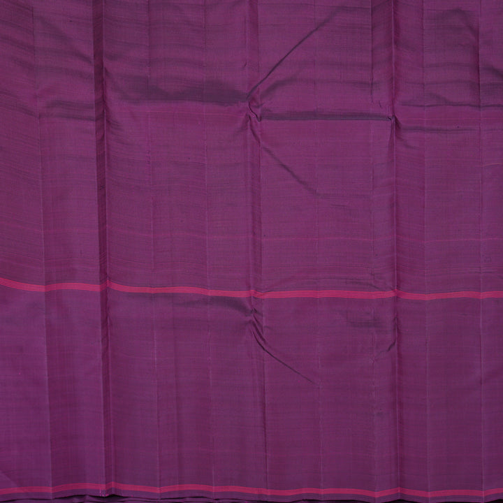 Hayagrivas Handloom Lemeon Yellow Kanjivaram Silk Saree with Purple Border KBF965I6-1