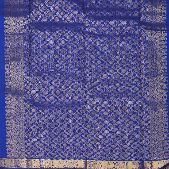 Hayagrivas Handloom MS Blue Kanjivaram Silk Saree KBF966I1-1