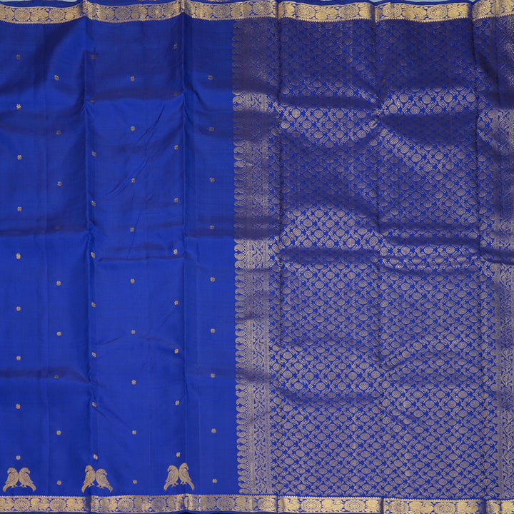 Hayagrivas Handloom MS Blue Kanjivaram Silk Saree KBF966I1-1
