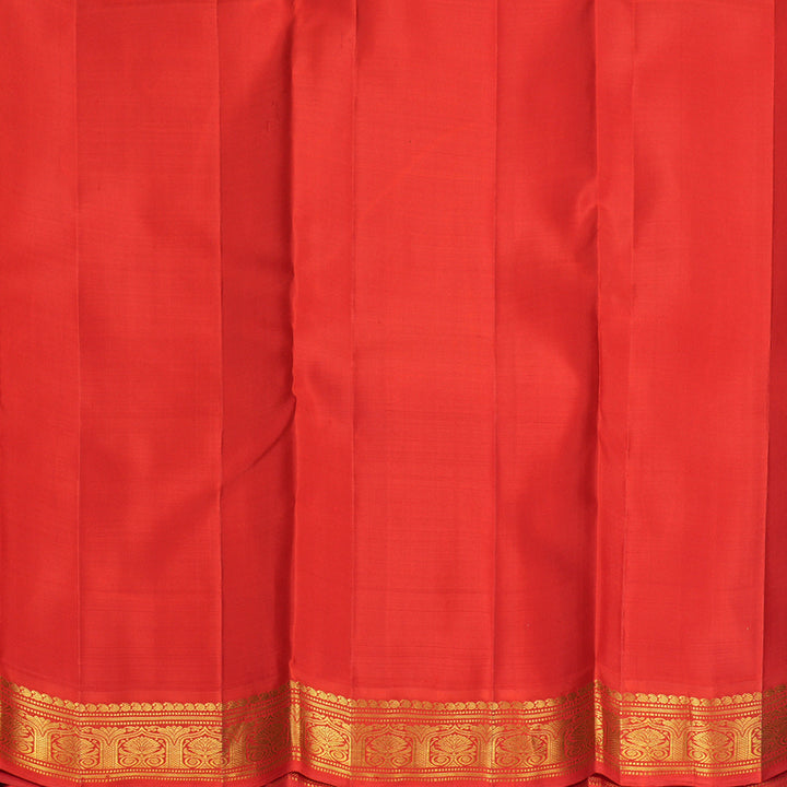 Hayagrivas Handloom Fluorescent Green Kanjivaram Silk Saree with Red Border KBF968I2-1