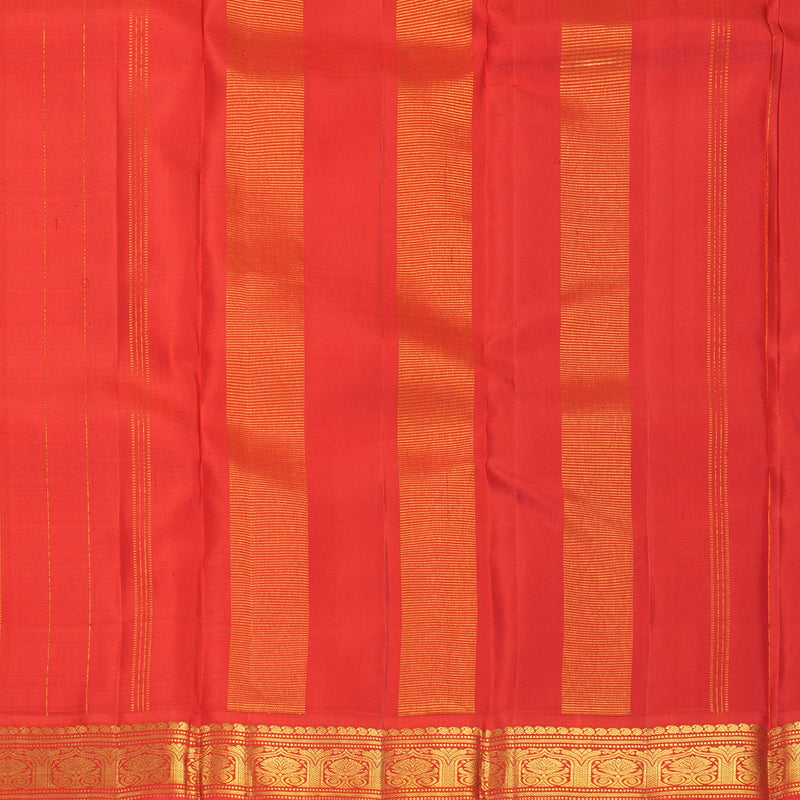 Hayagrivas Handloom Fluorescent Green Kanjivaram Silk Saree with Red Border KBF968I2-1
