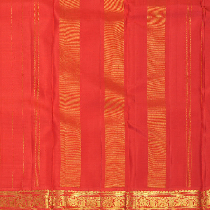 Hayagrivas Handloom Fluorescent Green Kanjivaram Silk Saree with Red Border KBF968I2-1